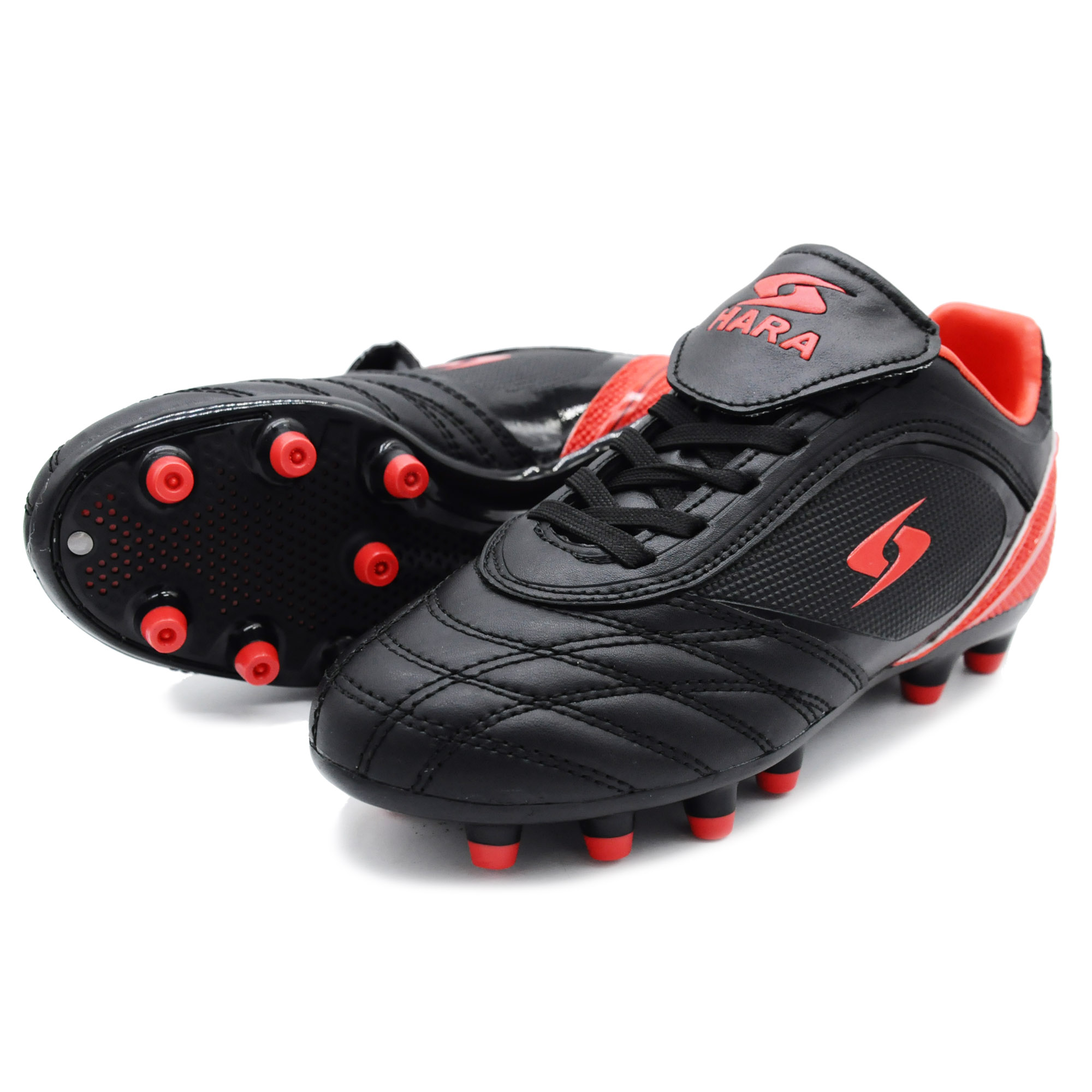 HARA Sports รองเท้าสตั๊ดเด็ก รองเท้าฟุตบอลสำหรับเด็ก รุ่น F09K สีดำ
