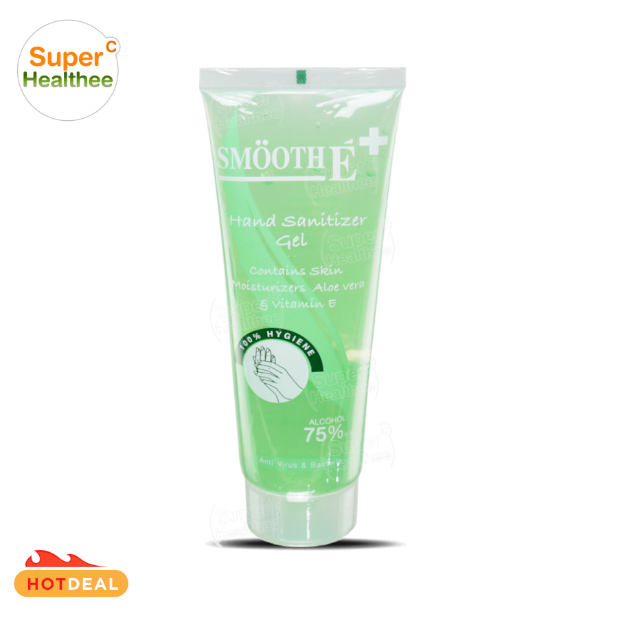 Smooth E gel Aloe Vela and Vitamin E 100ml สมูทอี เจลทำความสะอาด ล้างมือ ผสม อโรเวร่า และวิตามิน อี 100 มล