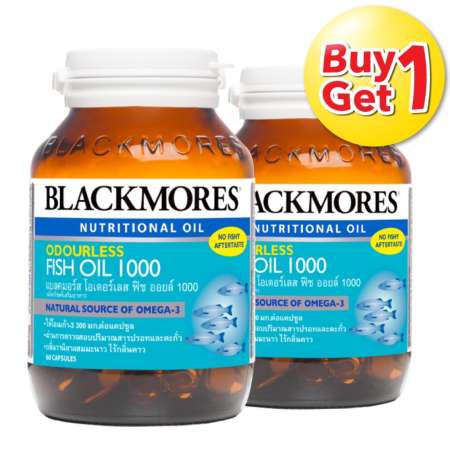 ส่งมอบ ของดี Blackmores Odourless Fish Oil Mini 60 แคปซูล (เเพคคู่) ชี้นำดีๆ