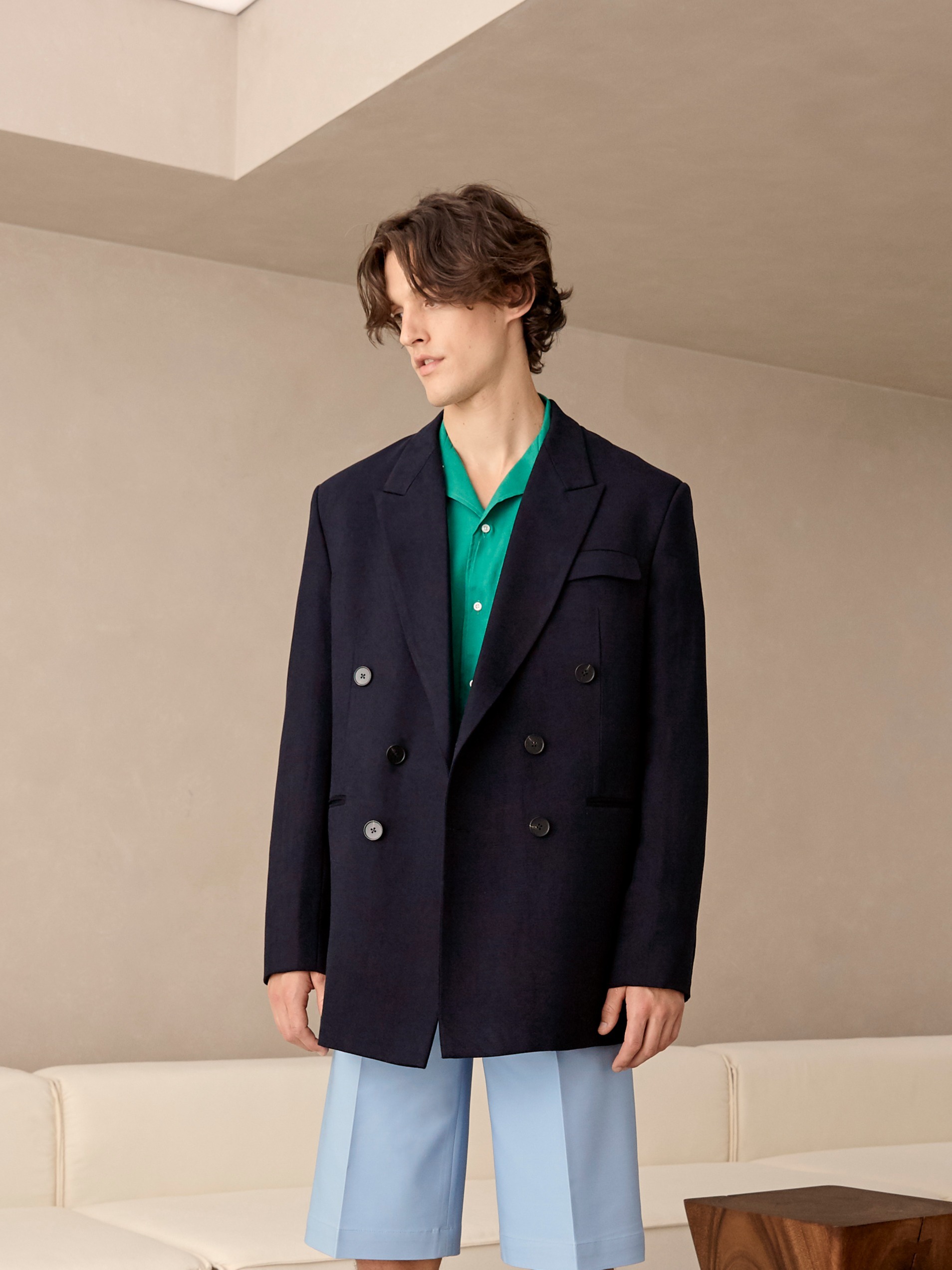 P.MITH - Navy Blue Oversized Suit Jacket