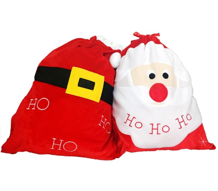 ถุงซานต้า  Ho Ho Ho ถุงซานตาครอส ถุงของขวัญ ถุงของขวัญซานต้า ถุงของขวัญซานตาครอส Christmas Santa Claus Present Bag