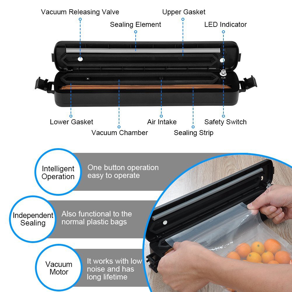 เครื่องซีลสูญญากาศ ปิดปากถุง Vacuum Sealer XINBAOLONG รุ่น LP11 พร้อม
