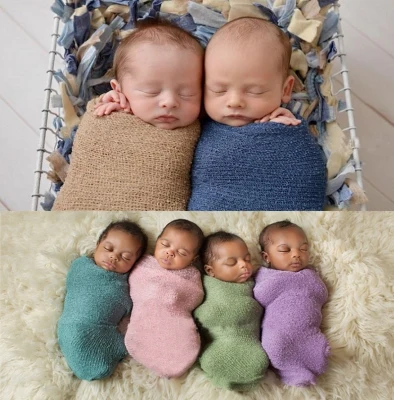 Newborn Photography Props Blanket Cotton Wrap Stretchable Baby Wrap Blanket Swaddling Newborn Photo Shoot