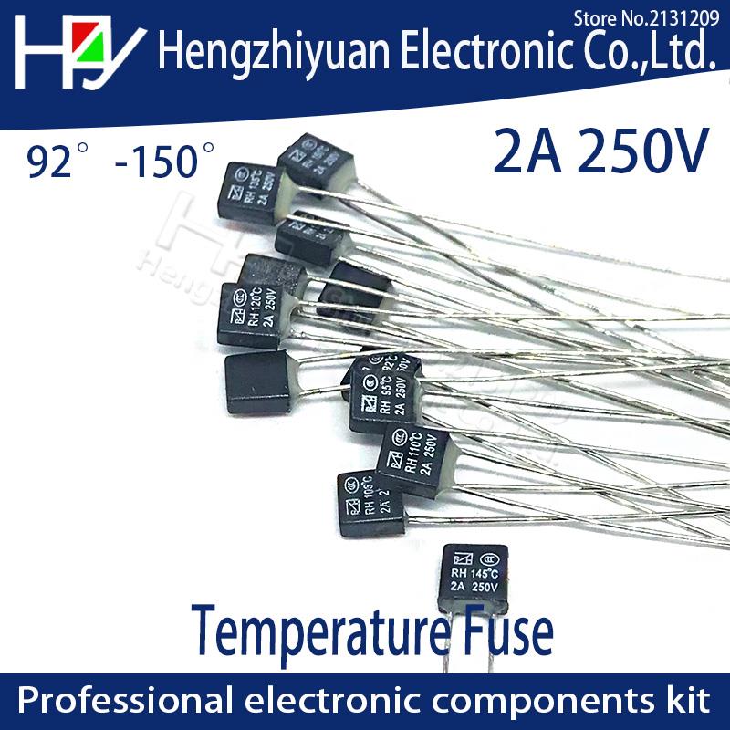 Aexit 10-Pack M33 Thermal Fuse – 130°C, 250V 2A Motor Temperature Protection