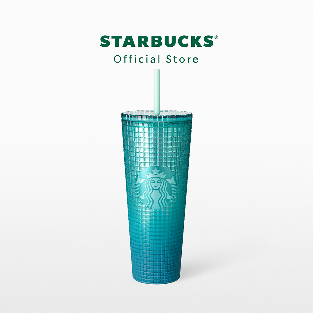 Starbucks Blue Grid Cold Cup 24oz. ทัมเบลอร์สตาร์บัคส์พลาสติก ขนาด 24