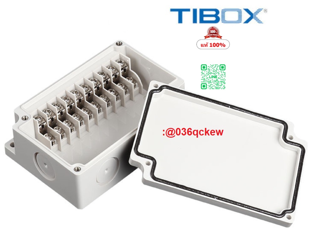 TJ10P TIBOX กล่องพลาสติก พร้อมเทอร์มินอลบล็อก (ABS Terminal Block Box