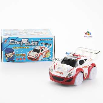 ProudNada Toys ของเล่นเด็กรถตำรวจล้อไฟชนถอย(สีแดง) Rongdafeng City Police NO.777-4