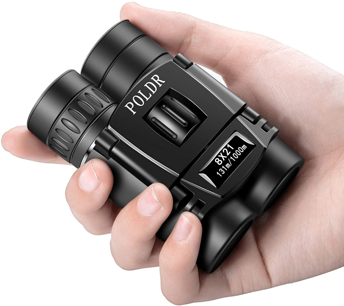 POLDR 8x21 Small Compact Lightweight Binoculars for Adults Kids Bird Watching Traveling