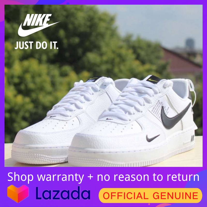 【Official genuine】NIKE AIR FORCE 1 AF1 Men's shoes Women's shoes sports shoes fashion Genuine Leather casual shoes Skateboard shoes running shoes AJ7747-100 Official store