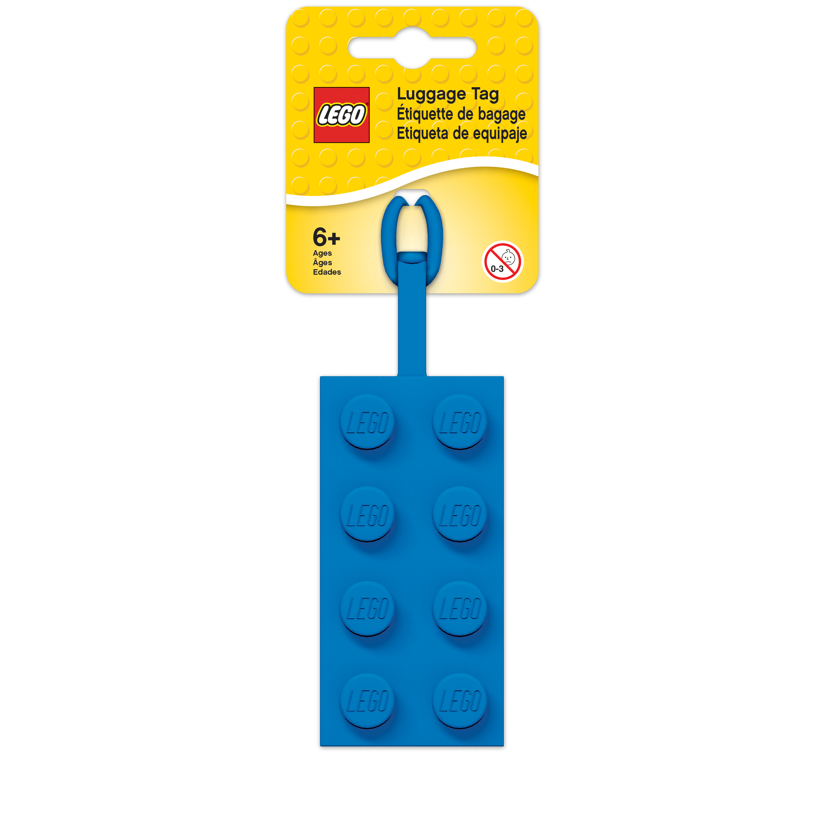 LEGO ป้ายติดกระเป๋าเลโก้สีน้ำเงิน Brick Blue 2x4