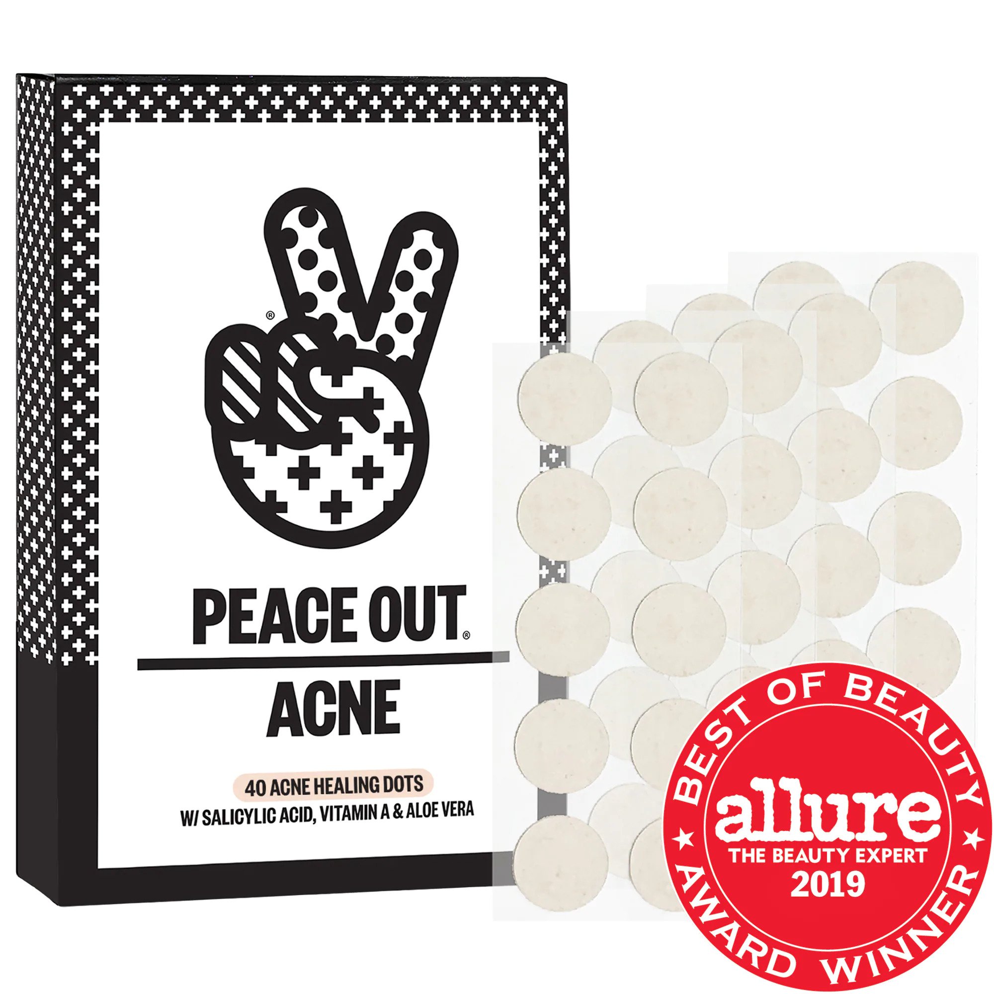 [DAILYPAL] PEACE OUT Acne Healing Dots (value size x40 dots) (พร้อมส่ง) (ชื่อร้านเดิม GLOSS.AND.CO)