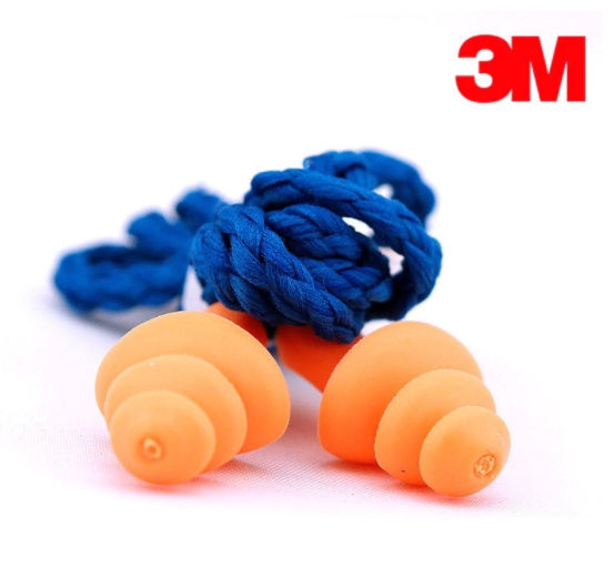 3M ที่อุดหู โฟมอุดหู แบบเกลียว แบบสายคล้อง (สีส้ม)
