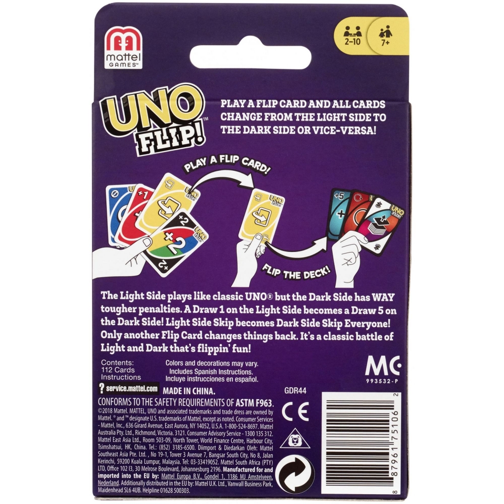 Mattel Uno Flip Nacw เกม บอร์ดเกม อูโน่ แมทเทล ของแท้