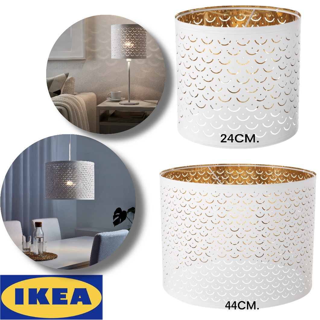 IKEA ของแท้ NYMÖ นีเมอ โป๊ะโคม, ขาว/สีทองเหลือง24ซม. และ 44 ซม.*** ฐานโคมและชุดสายไฟแยกจำหน่าย***
