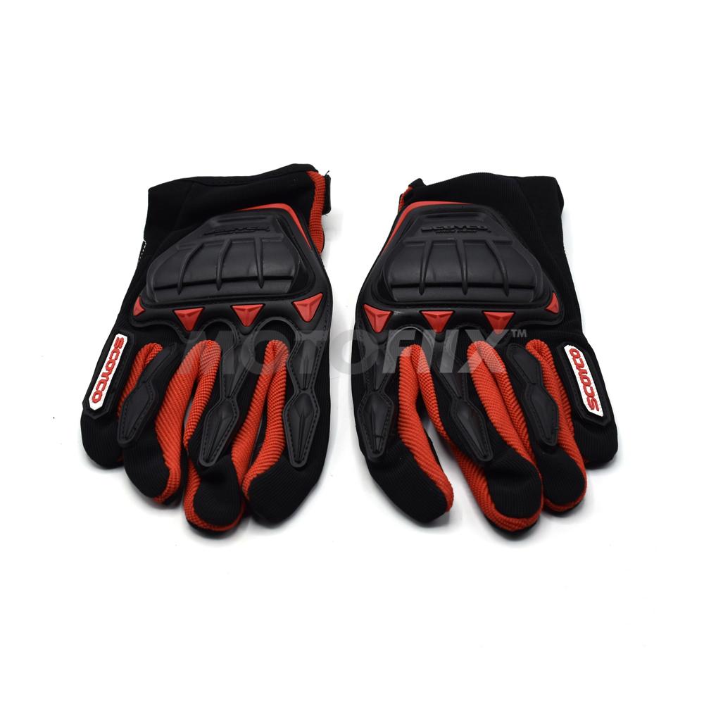 ถุงมือเต็มนิ้ว SCOYCO รุ่น MC08T SIZE L สีดำ แดง