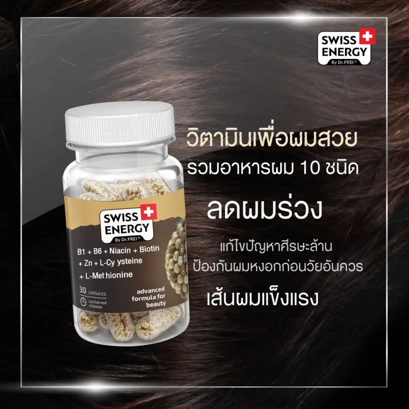 ภาพสินค้า(ส่งฟรี)Swiss Energy HNS Hair Nail Skin วิตามินเสริมสุขภาพเส้นผม ผมขาดร่วง ผมบาง ผมหงอก จากร้าน Beauti Mate บน Lazada ภาพที่ 1