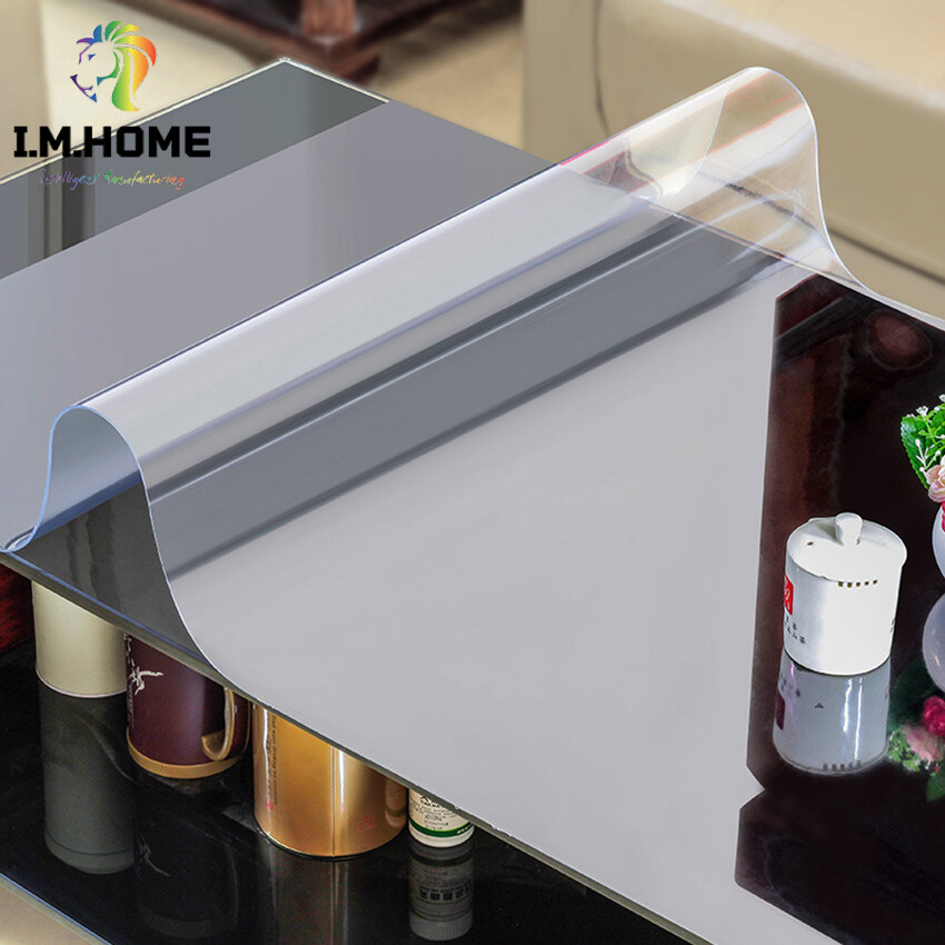 IMHome-ผ้าปูโต๊ะ ผ้าคลุมโต๊ะ ใสพลาสติกพีวีซี PVC ไม่มีกลิ่น กันน้ำมันกันความร้อน ทนทาน ทำความสะอาดง่าย ผ้าปูโต๊ะอาหาร มีหลายขนาด CZ-A026