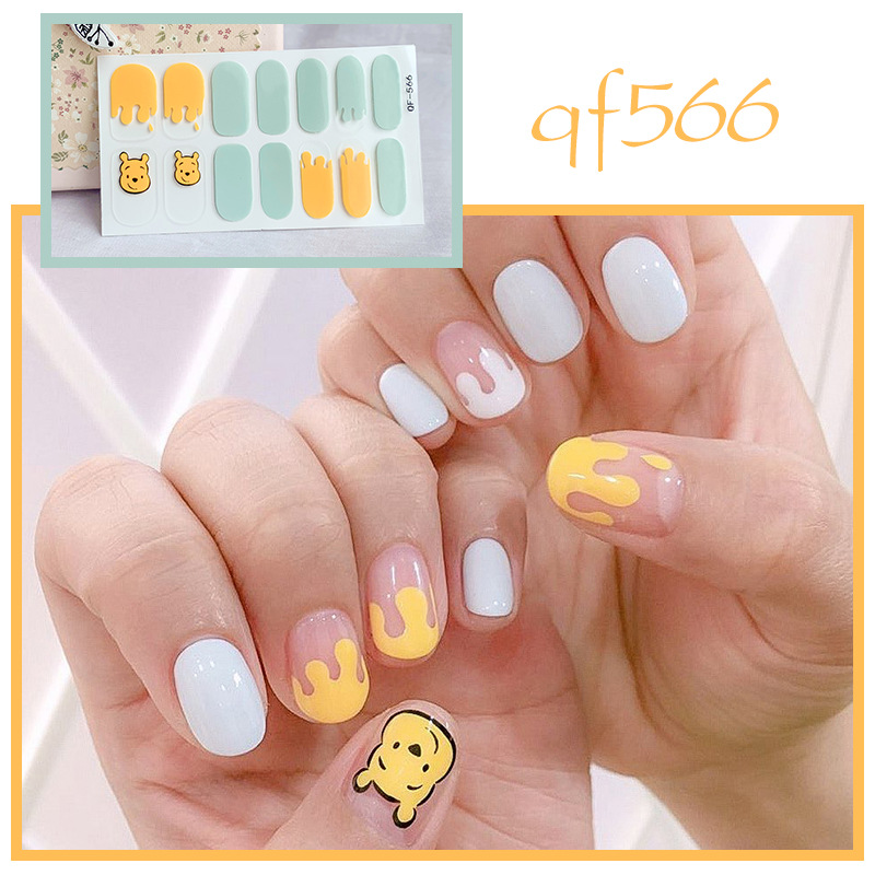 Nhãn Dán Làm Móng Gấu Nhỏ 14 Miếng/tờ Dán Móng Tay Móng Dán Móng Tay Dán Dán Mong Tay Miếng Dán Móng Tay Sticker Dán Móng Tay