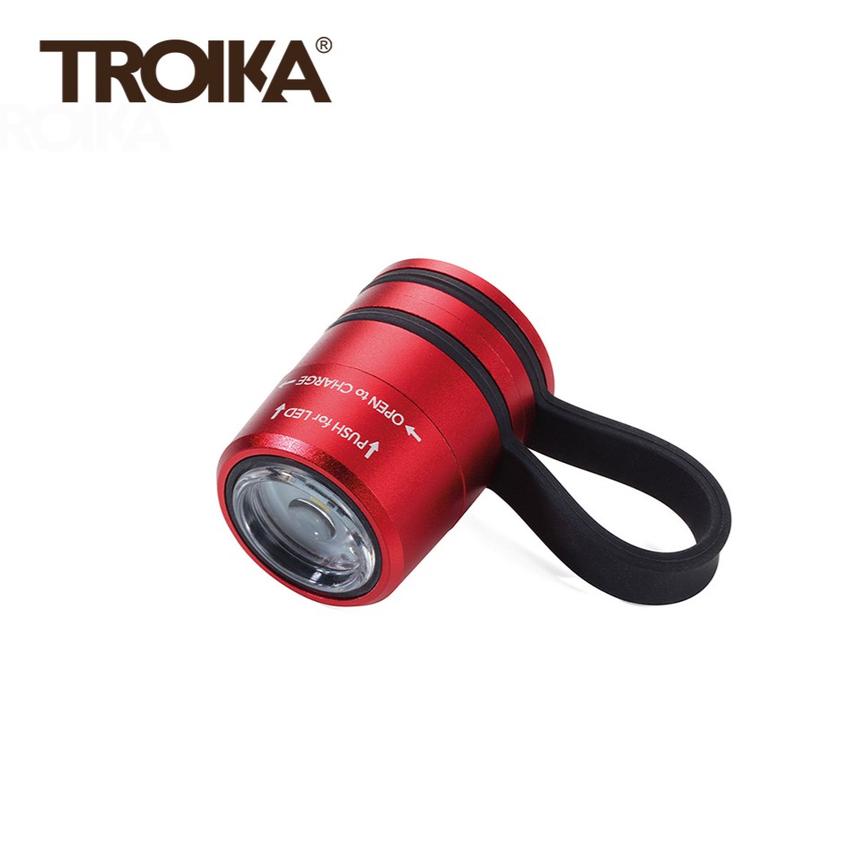 Troika ไฟฉายแม่เหล็ก ติดเสื้อ 4024023202001 Torch Eco Run - สีแดง,สีดำ