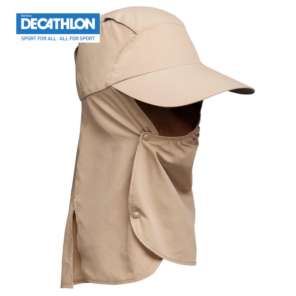 FORCLAZ หมวกแก๊ปป้องกันรังสียูวีสำหรับเทรคกิ้งในทะเลทรายรุ่น Desert 500 (สีน้ำตาล)
