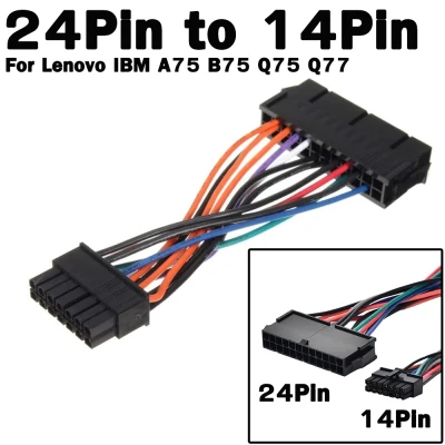 24Pin to 14Pin PSU Main Power Supply ATX Adapter Cable Plug and Play For Lenovo IBM A75 B75 Q75 Q77