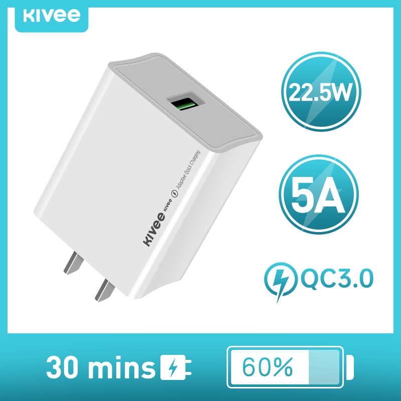 Kivee หัวชาร์จเร็ว หัวชาร์จห 5A 22.5W หัวชาร์จเร็ว  หัวชาร์จเร็ว iphone adapter fast charger usb charger ที่ชาร์ทโทรศัพ for samsung a50 iPhone/HUAWEI /Xiaomi/OPPO/vivo