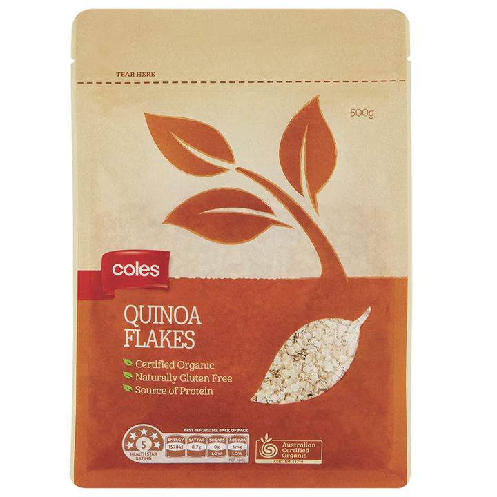 Coles Quinoa Flakes โคลส์ ซีเรียล ควินัว 500g. Lazada.co.th
