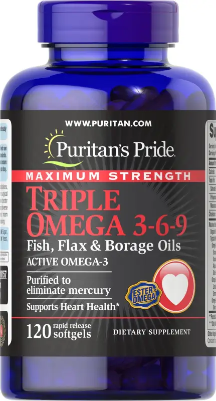 ภาพสินค้าPn Maximum Strength Triple Omega 3-6-9 Fish, Flax And Borage Oils / 120 Softgels น้ำมันปลา จากร้าน nanabeaop บน Lazada ภาพที่ 2