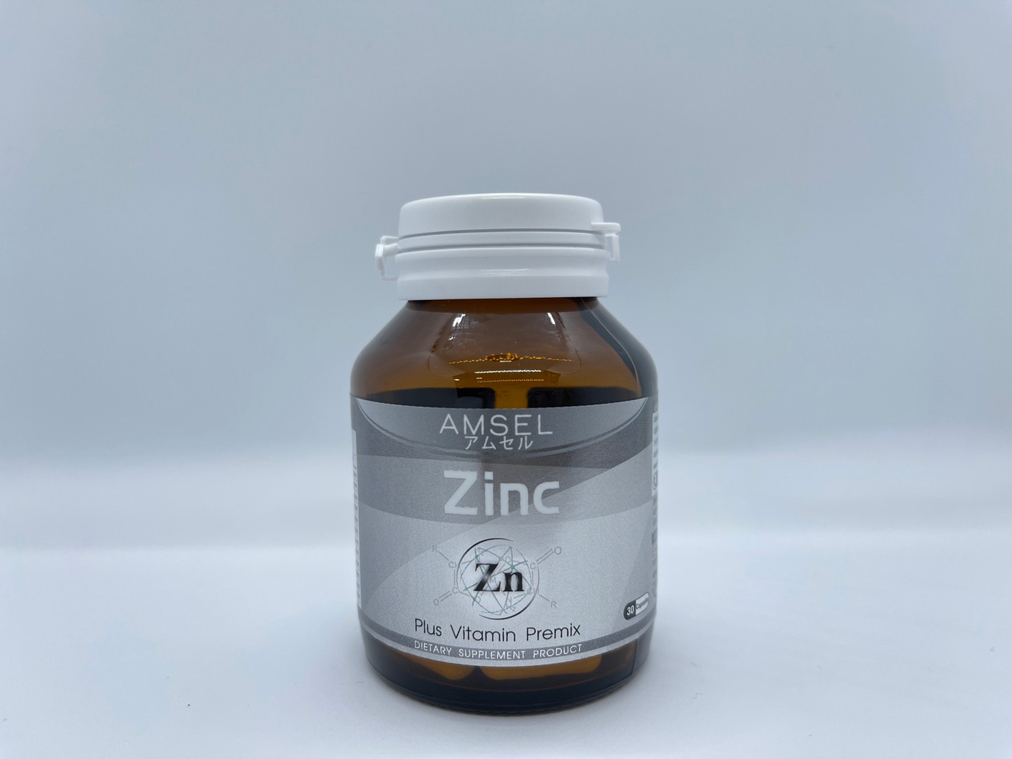 Amsel Zinc Vitamin Premix แอมเซล ซิงค์ พลัส วิตามินพรีมิกซ์ (30 แคปซูล x 3 ขวด)