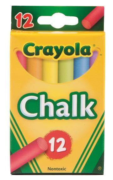 Crayola สีชอล์ก หลากสี 12แท่ง