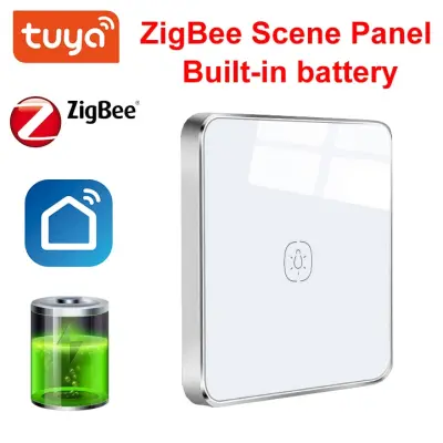 Zigbee Scene Switches Compatible สวิตซ์ไร้สายแบบสัมผัส Tuya APP Control 1 Gang 2 Gang 3 Gang ทำงานร่วมกับ Tuya ZigBee Hub