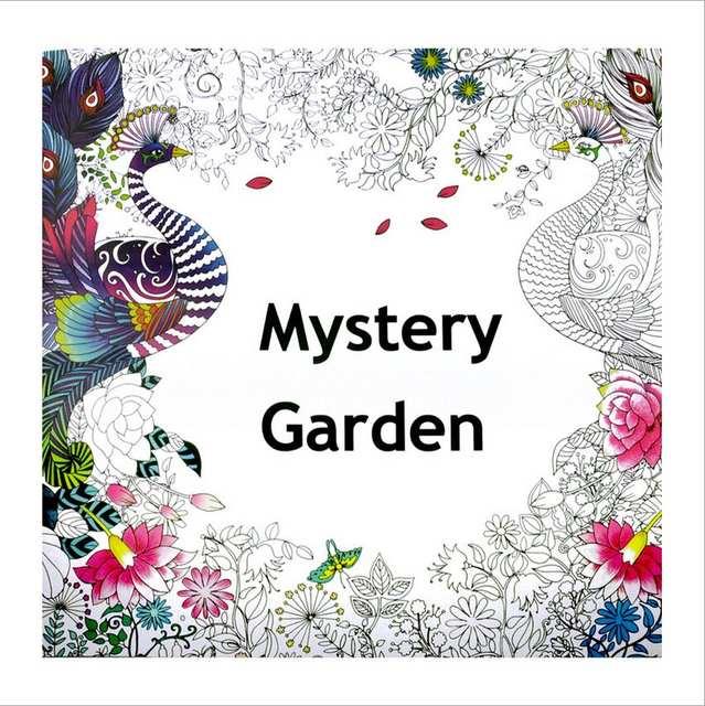 1 Pcs Mystery Garden 24 Pages English Coloring Book For Children Adult Relieve Stress Kill Time Graffiti Painting Drawing Book -HE DAO