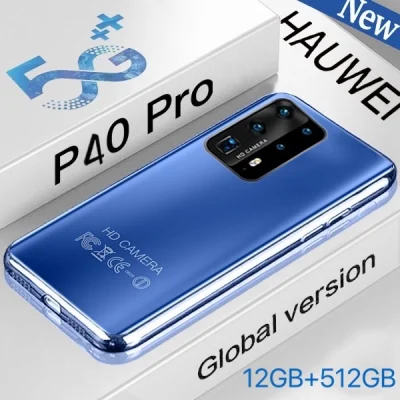 HAUWEI P40 PRO 5G (12GB + 512GB) 6.9 นิ้วโทรศัพท์มือถือหน้าจอสมาร์ทโฟนแบตเตอรี่ 4800mAh กล้องใส 32MP โทรศัพท์ราคาถูก