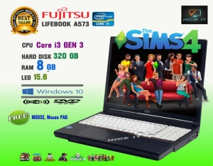 ราคาโน๊ตบุ๊ค Notebook Fujitsu Core i3 Gen3 Ram 8 GB.(Fifa4, PUBG mobile, Freefire, Sim4, Roblox, Hon, PB ทดสอบแล้วเล่นได้ครับ)
