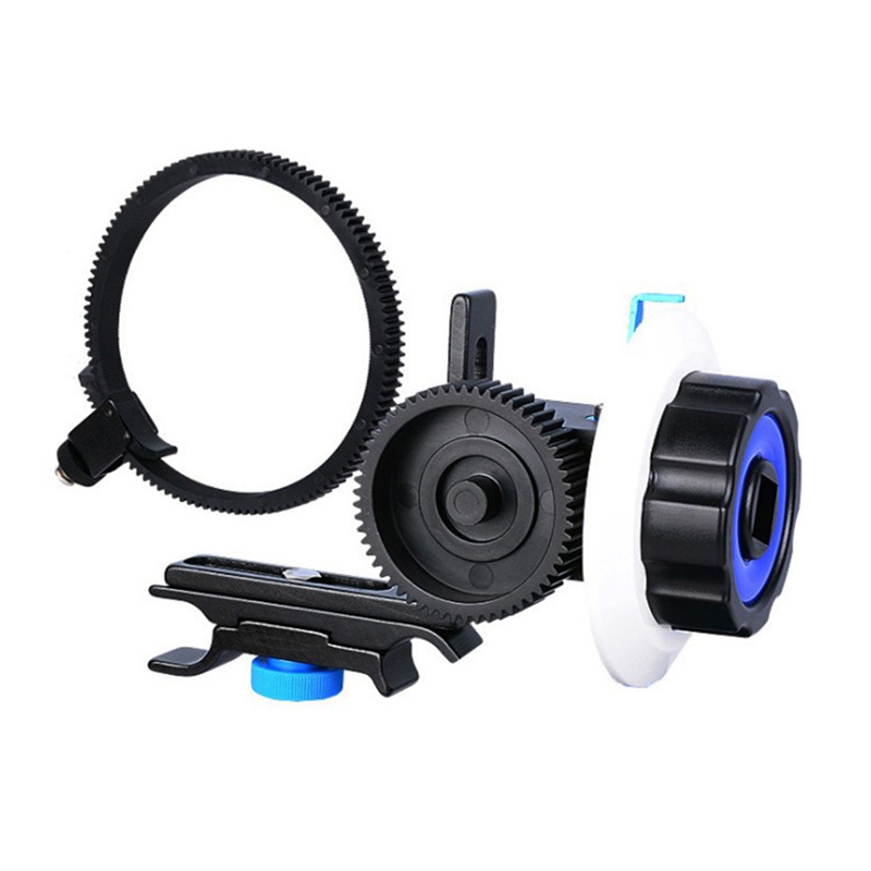 Follow Focus with Gear Ring Belt for DSLR Camera Camcorder DV Video Fits 15mm Rod Film Making System, Video Follow Focus