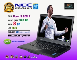 สินค้า โน๊ตบุ๊ค Notebook NEC Core i3 Gen4 Ram 8 GB. (GTAV, Fifa4, ROV, PUBG Lite,Mobile, Freefire, Sim4, Hon, PB ทดสอบแล้วเล่นได้ครับ)