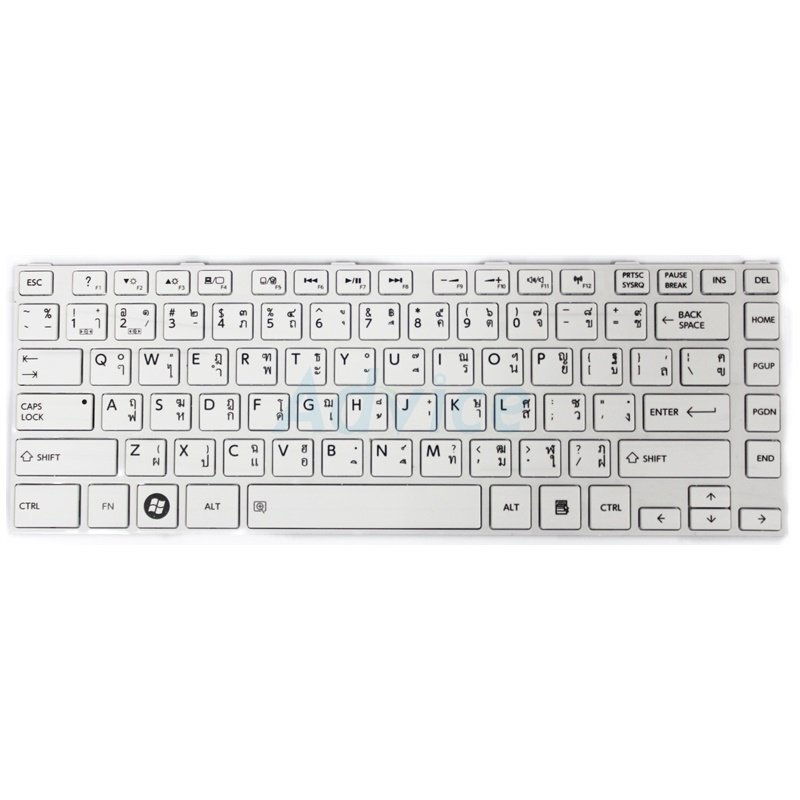 Keyboard TOSHIBA C45 (White) 'PowerMax' (สกรีนไทย-อังกฤษ)