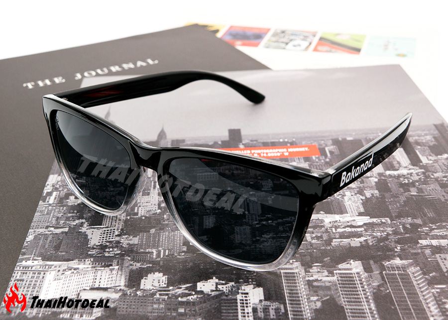 แว่นกันแดด Bakanad Simple Sunglasses - Black/Clear แถมถุงแว่นเนื้อไมโครไฟเบอร์