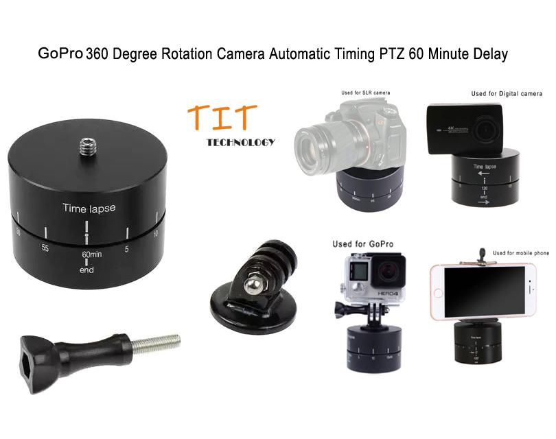 GoPro 360 Degree Rotation Camera Automatic Timing PTZ 60 Minute Delay / GoPro 360 องศาการหมุนอัตโนมัติ กล้อง PTZ เวลาดีเลย์ 60 นาที