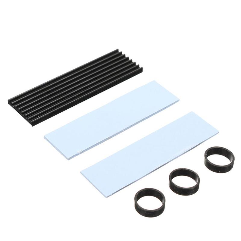 M.2 NGFF NVMe 2280 PCIE SSD Aluminum Cooling Heat Sink Pad (Black) With