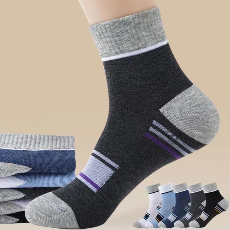 ถุงเท้าผ้าฝ้าย แบบหนา กันกลิ่น ดูดซับเหงื่อ Mens cotton socks medium
