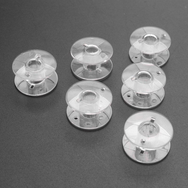 25 Clear Plastic Sewing Machine Bobbins Fits Singer Brother Janome