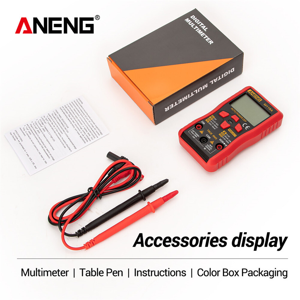 ANENG M118A มัลติมิเตอร์ มัลติมิเตอร์อัตโนมัติ 6000 นับ True RMS AC/DC ...