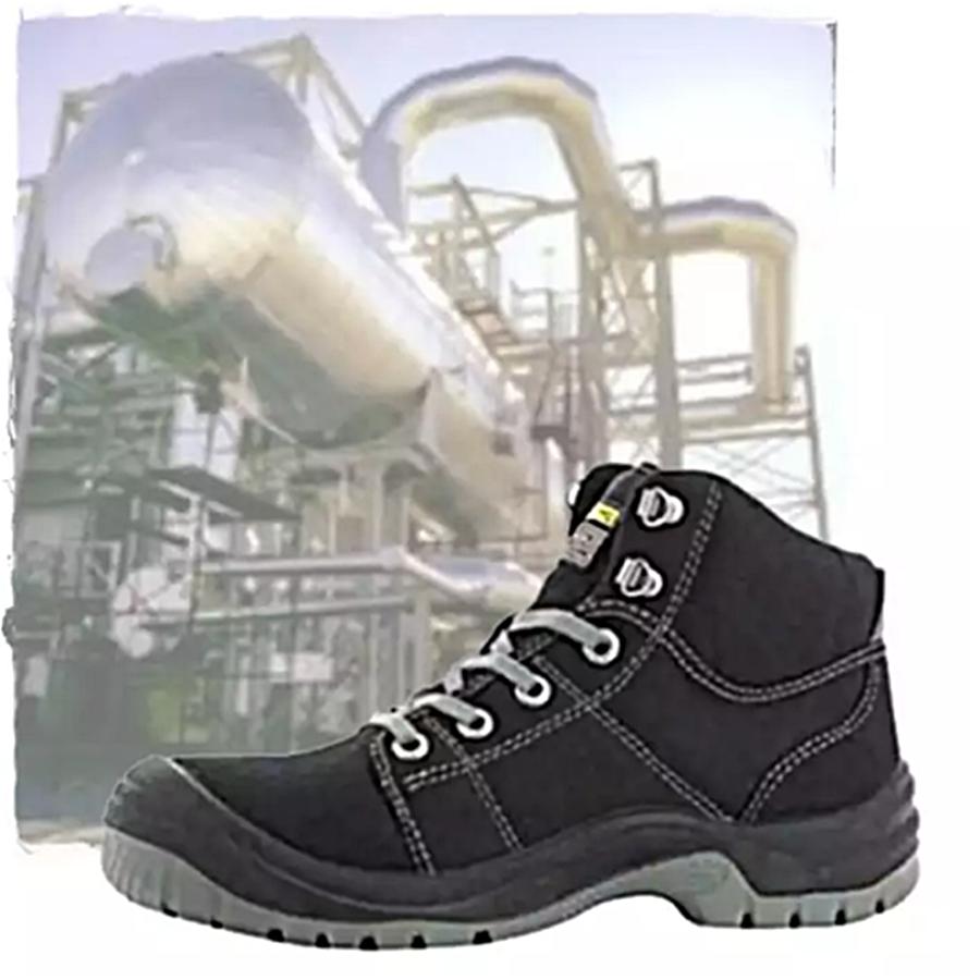 รองเท้าเซฟตี้ รองเท้านิรภัย Safety Shoe รองเท้าหัวเหล็ก DESERT BLACK สีดำ ซุปเปอร์แบล็ค รองเท้าหุ้มข้อ รองเท้าบูท รองเท้าทำงานผู้ชาย