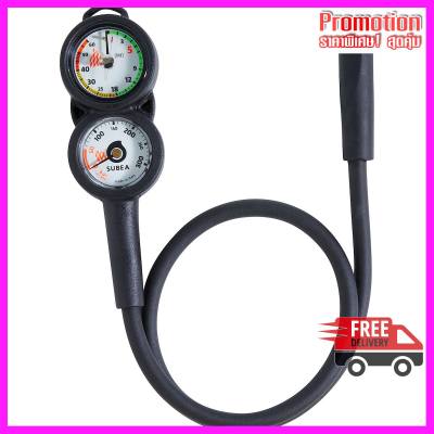 SCD diving console with pressure and depth gauge