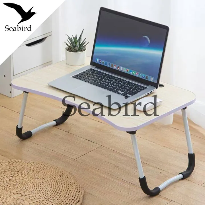 โต๊ะตัวต่อ Seabird โต๊ะ โต๊ะญี่ปุ่น โต๊ะคอม โต๊ะวางโน๊ตบุ๊ค วางแท็บเล็ต โต๊ะพับญี่ปุ่น โต๊ะพับอเนกประสงค์ มีช่องวาง I pad ช่อง โต๊ะการบ้านเด็ก