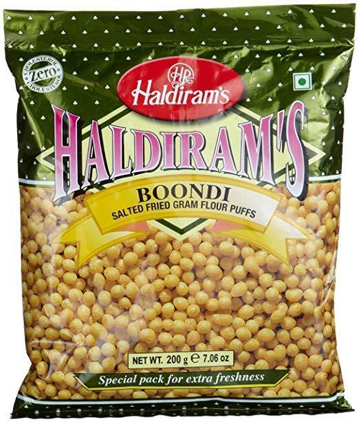 Haldiram's Boondi Plain (Fried Chickpeas Flour Puffs) 200g