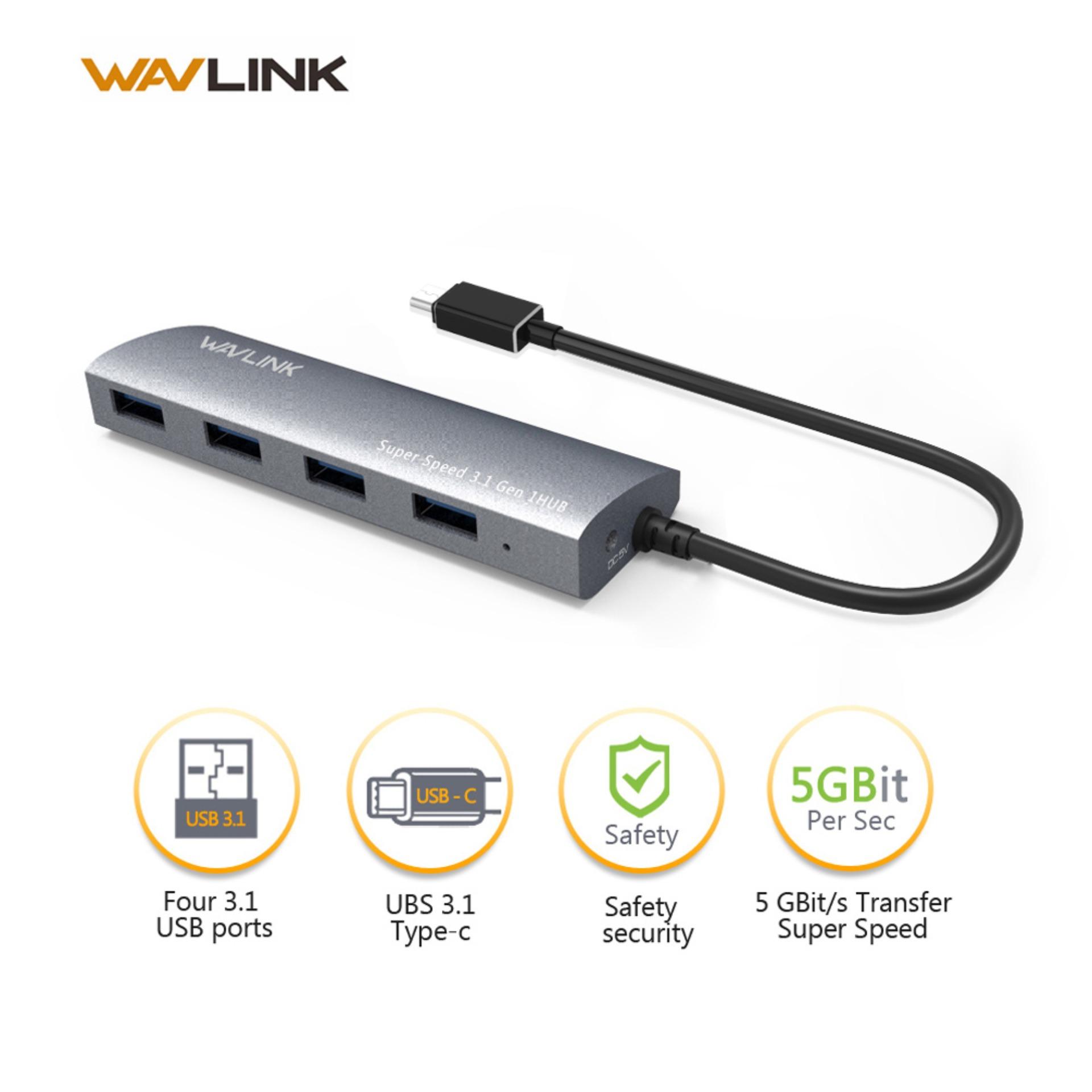 Wavlink USB 3.0 Hub 4-Port ,Superfast Speed 5Gbps usb hub, USB 3.1 Type ...