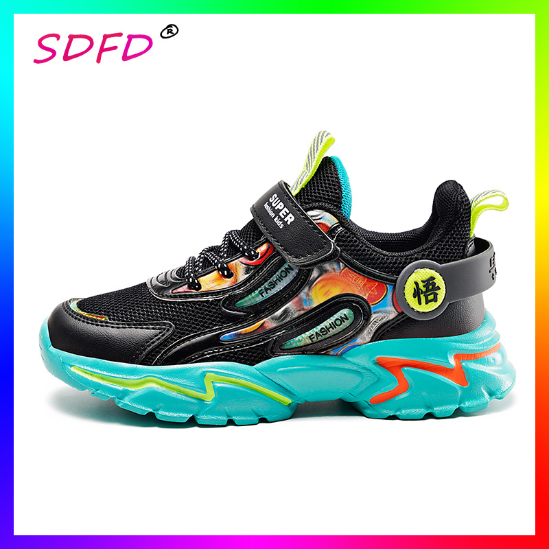 SDFD รองเท้าตาข่าย ลายการ์ตูน รองเท้าผ้าใบเด็ก รองเท้ายาง รองเท้าผ้าใบองเท้าผ้าใบเด็กหญิงองเท้าเด็กชายองเท้าเด็กผู้ชาย