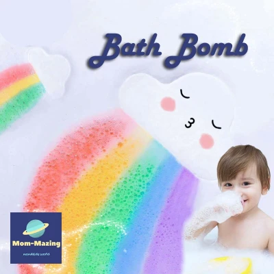 ✶ [MOM-Mazing] Bath Bomb 1 ชิ้น Rainbow cloud บาธบอมบ์ รูปเมฆ สบู่แช่ตัว สบู่ทำสปา ราคาพิเศษ